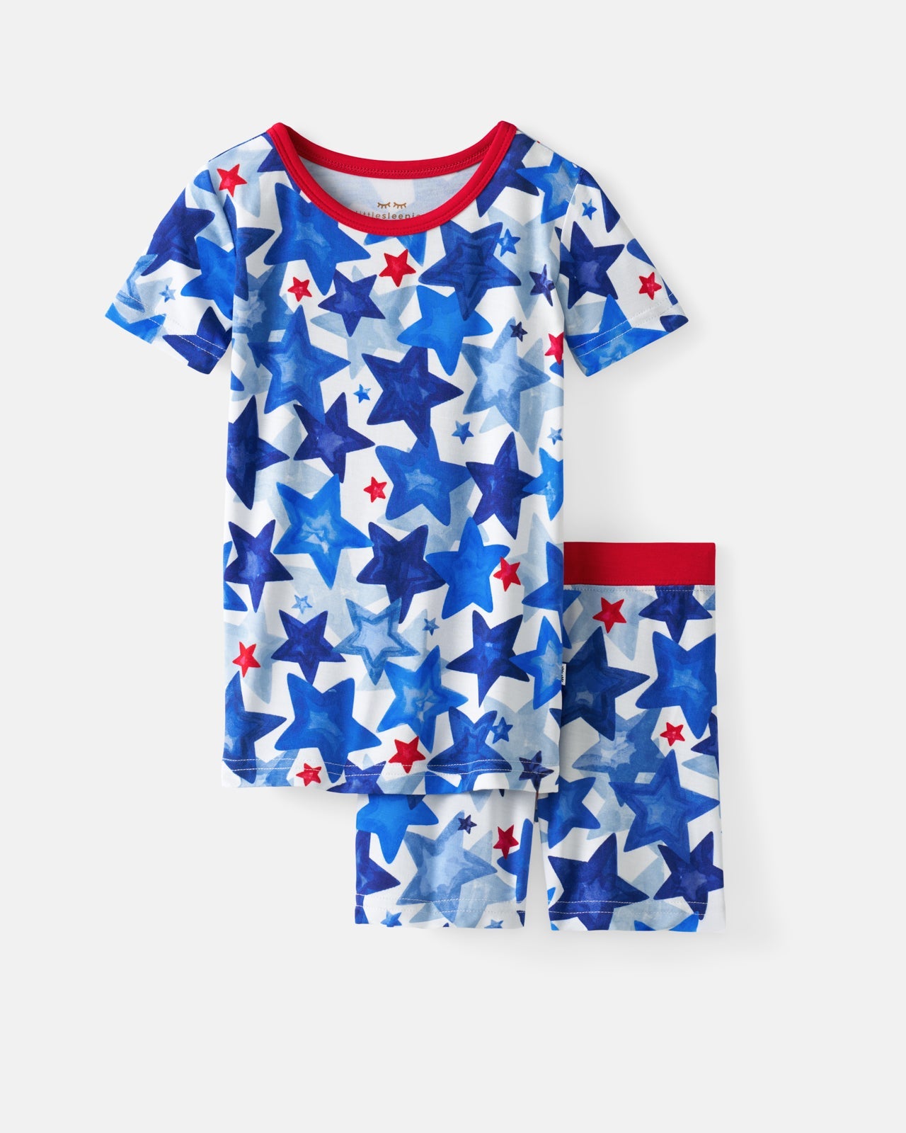 Starry Splash Two-Piece Short Sleeve & Shorts Pajama Set