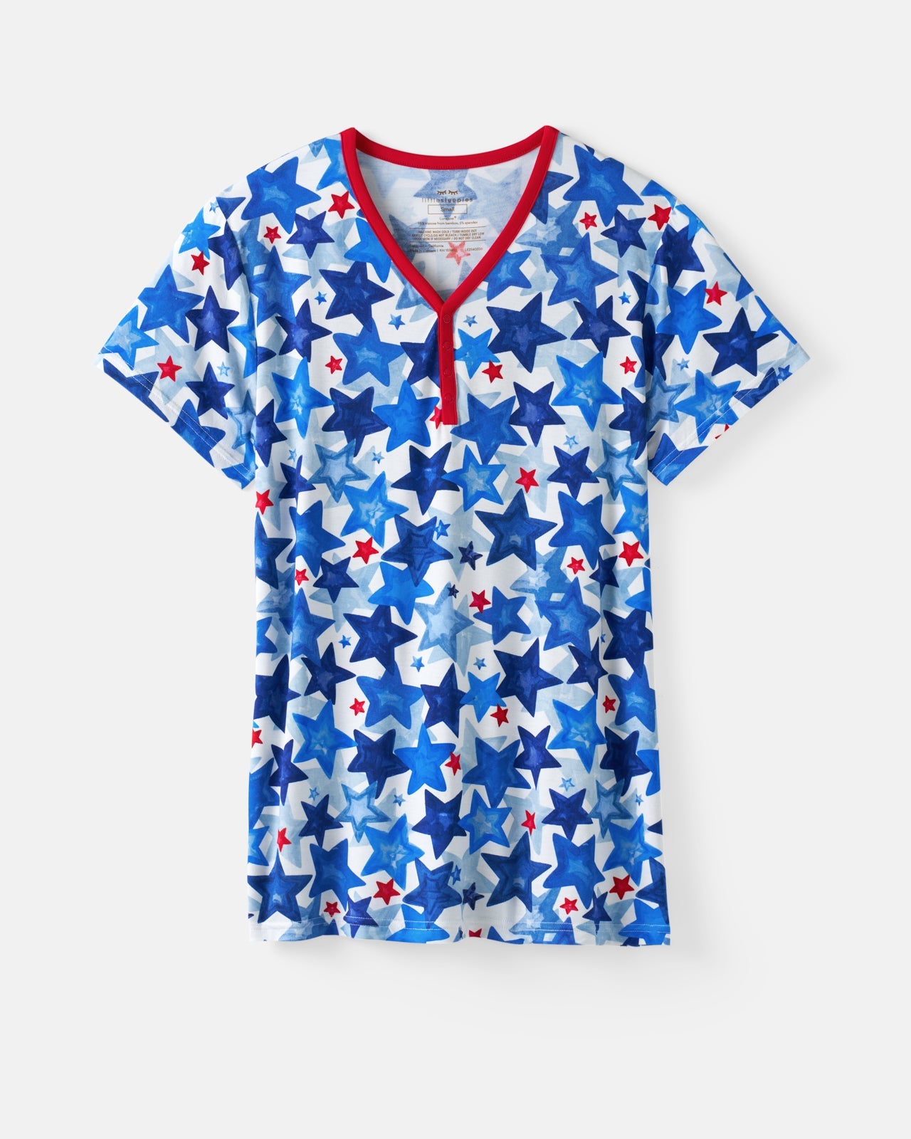 Starry Splash Women's Short Sleeve Pajama Top