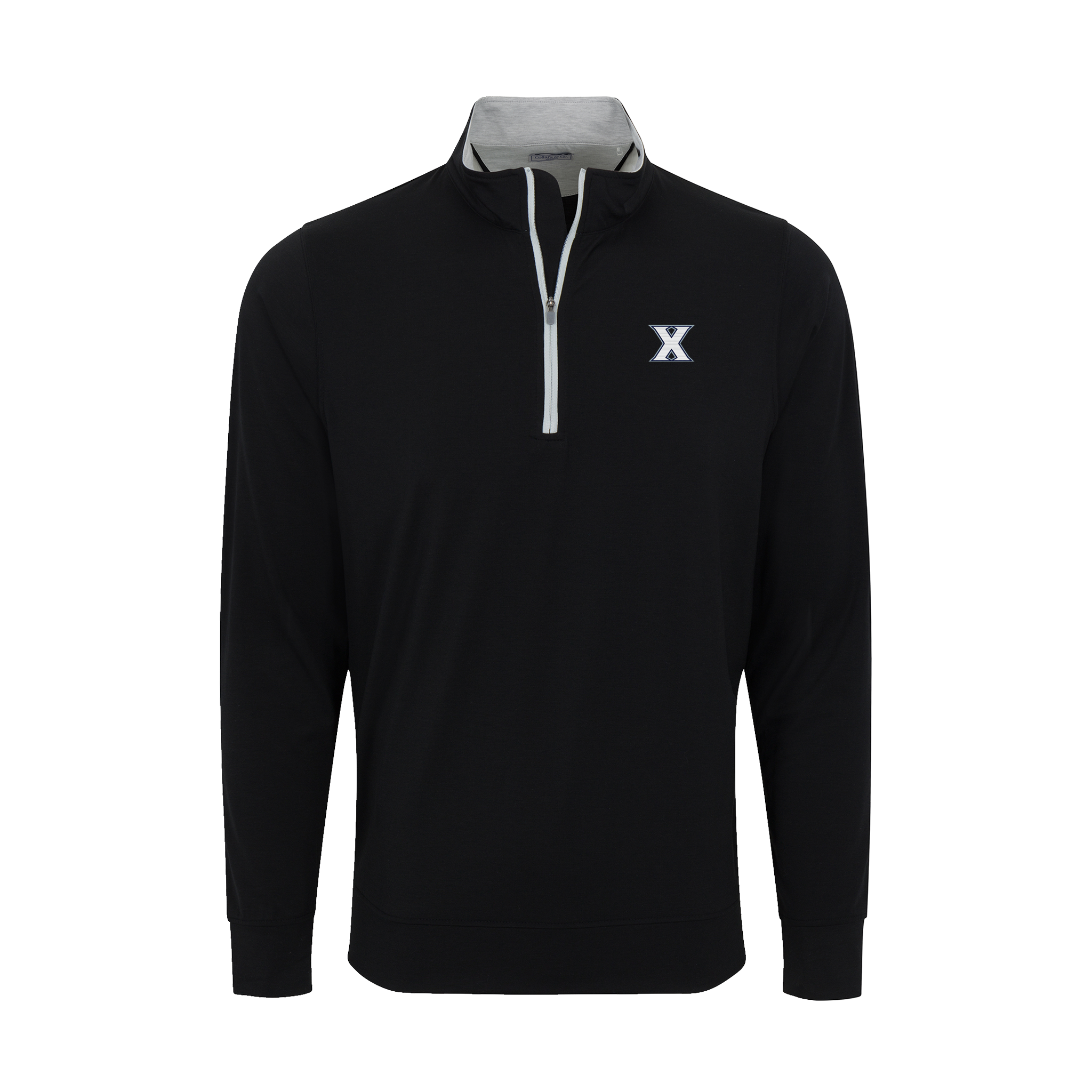 Xavier DriRelease® Performance Pullover Black with Light Grey Trim