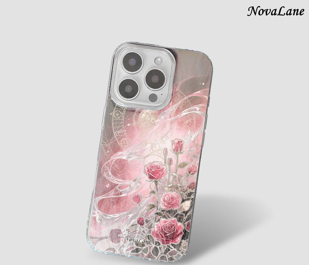 Rose Time Machine Romantic Shining Phone Case Cover