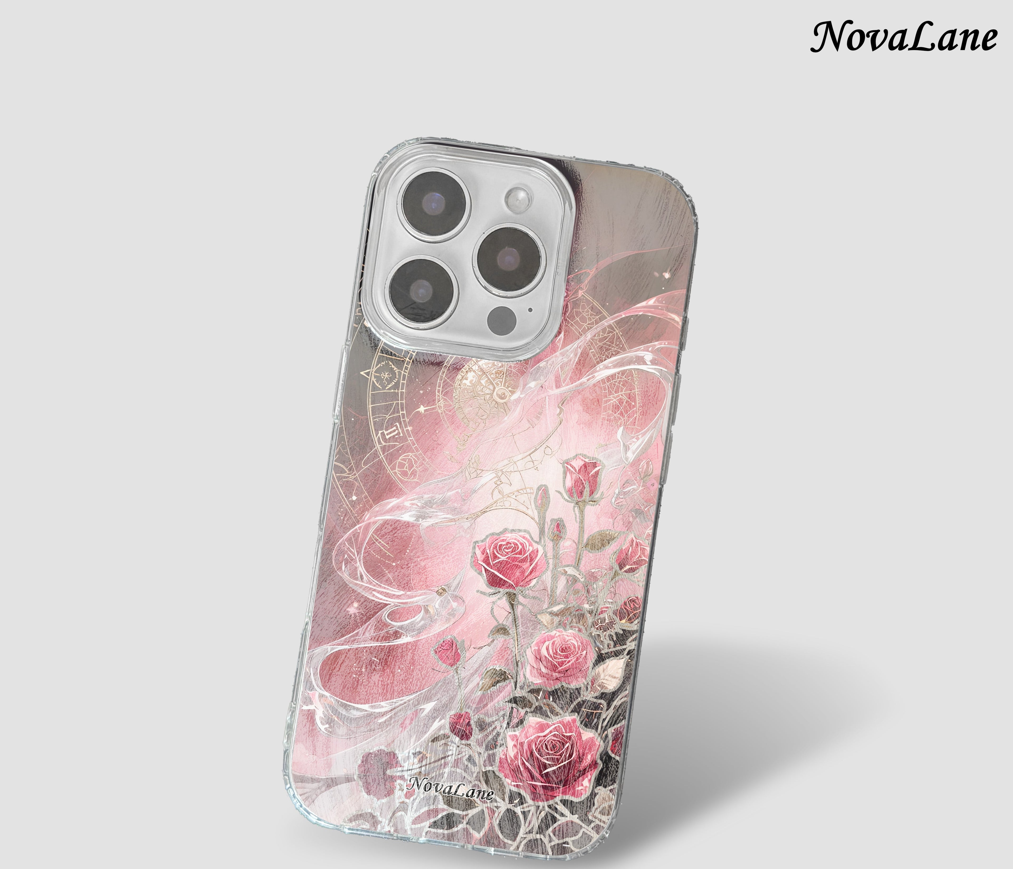 Rose Time Machine Romantic Shining Phone Case Cover